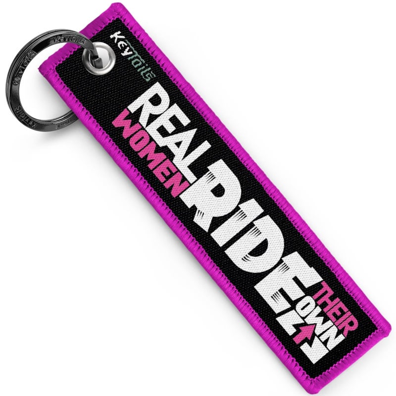 KEYTAILS Keychains, Premium Quality Key Tag for Motorcycle, Scooter, ATV, UTV [Real Women Ride Their Own] - Image 1
